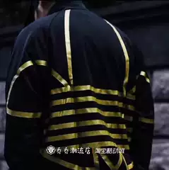 Adidas Trefoil Men's Sports Casual Black and Gold Big Logo Fashion Stand Collar Jacket Fs7323