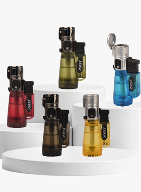 专用雪茄打火机 防风直冲蓝火焰 可充气 可锁定火焰 解放大拇指