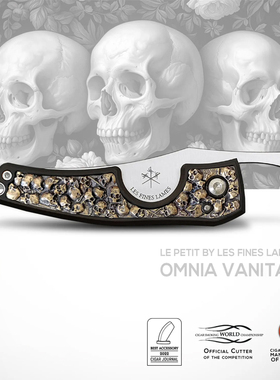 法国Les Fines Lames雪茄刀 一切都是虚空 3D雕刻骷髅 青铜纯银