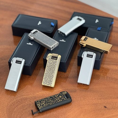 侧出火烟斗打火机日本皇冠纯铜