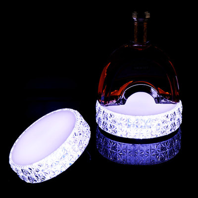 酒吧KTV洋酒发光水晶底座水晶香槟酒架派对单层小吃果盘包厢摆台