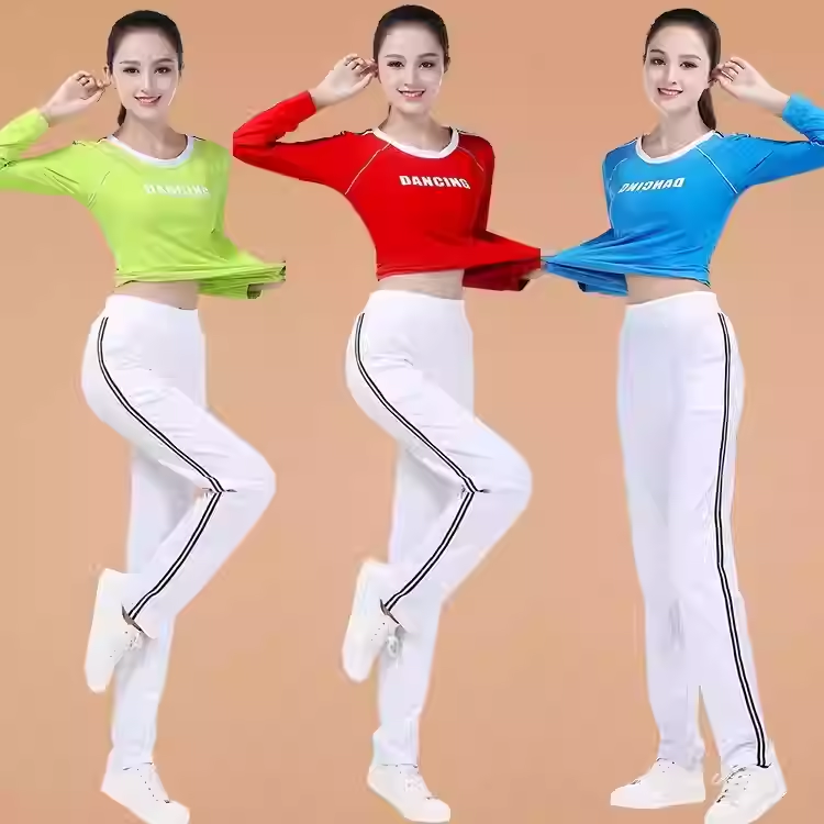 广场舞服装女健步运动服套装新款长袖团队服健身体操舞蹈服演出服,运动/瑜伽/健身/球迷用品,广场舞套装,淘宝优惠券,粉丝福利购,淘宝优惠卷