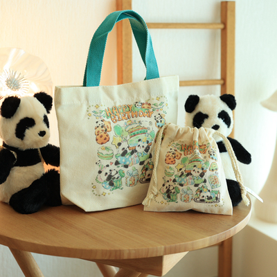帆布包帆布可爱熊猫时尚手绘插画