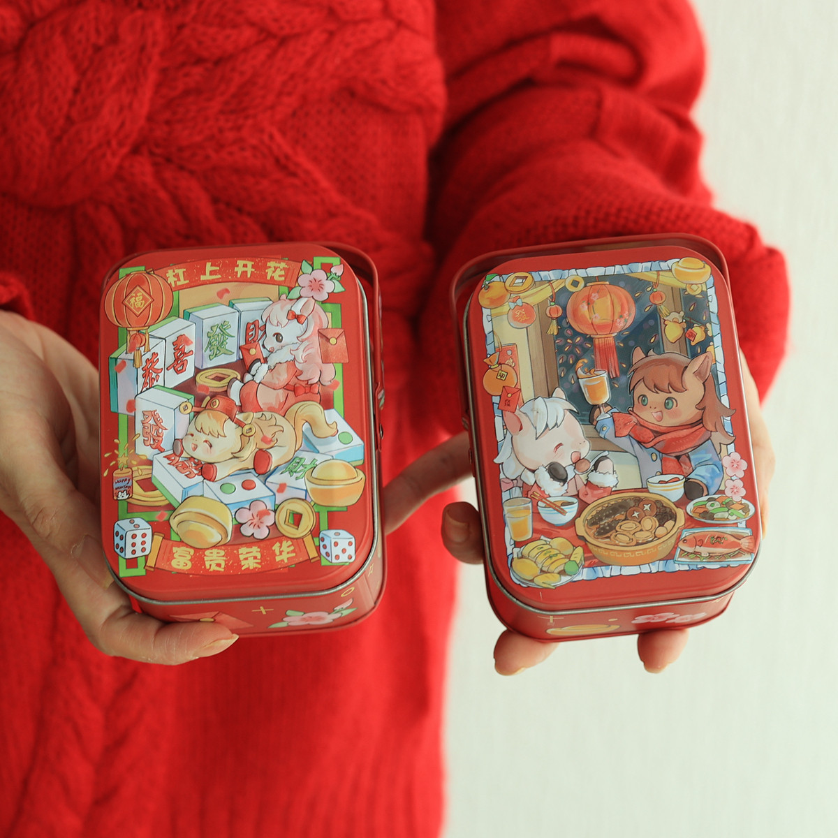 圣诞节宝宝诞生曲奇饼干包装手提糖果盒烘焙包装礼盒小铁盒铁盒空