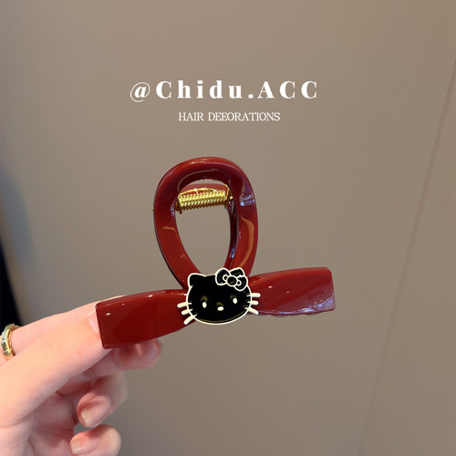 侈度饰品KItty蝴蝶结抓夹
