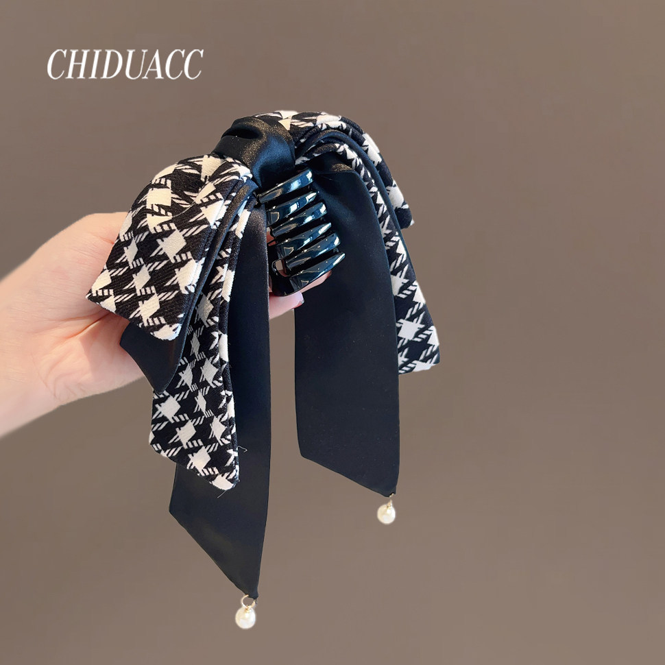 蝴蝶结抓夹女2024新款高级感夏天半扎盘发高马尾发夹头饰夹子发饰