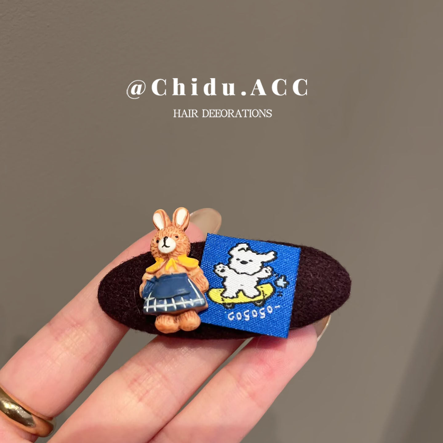 小众设计款毛呢可爱兔子边夹发夹女2025新款高级感侧边刘海夹发饰,饰品/流行首饰/时尚饰品新,发饰,淘宝优惠券,粉丝福利购,淘宝优惠卷