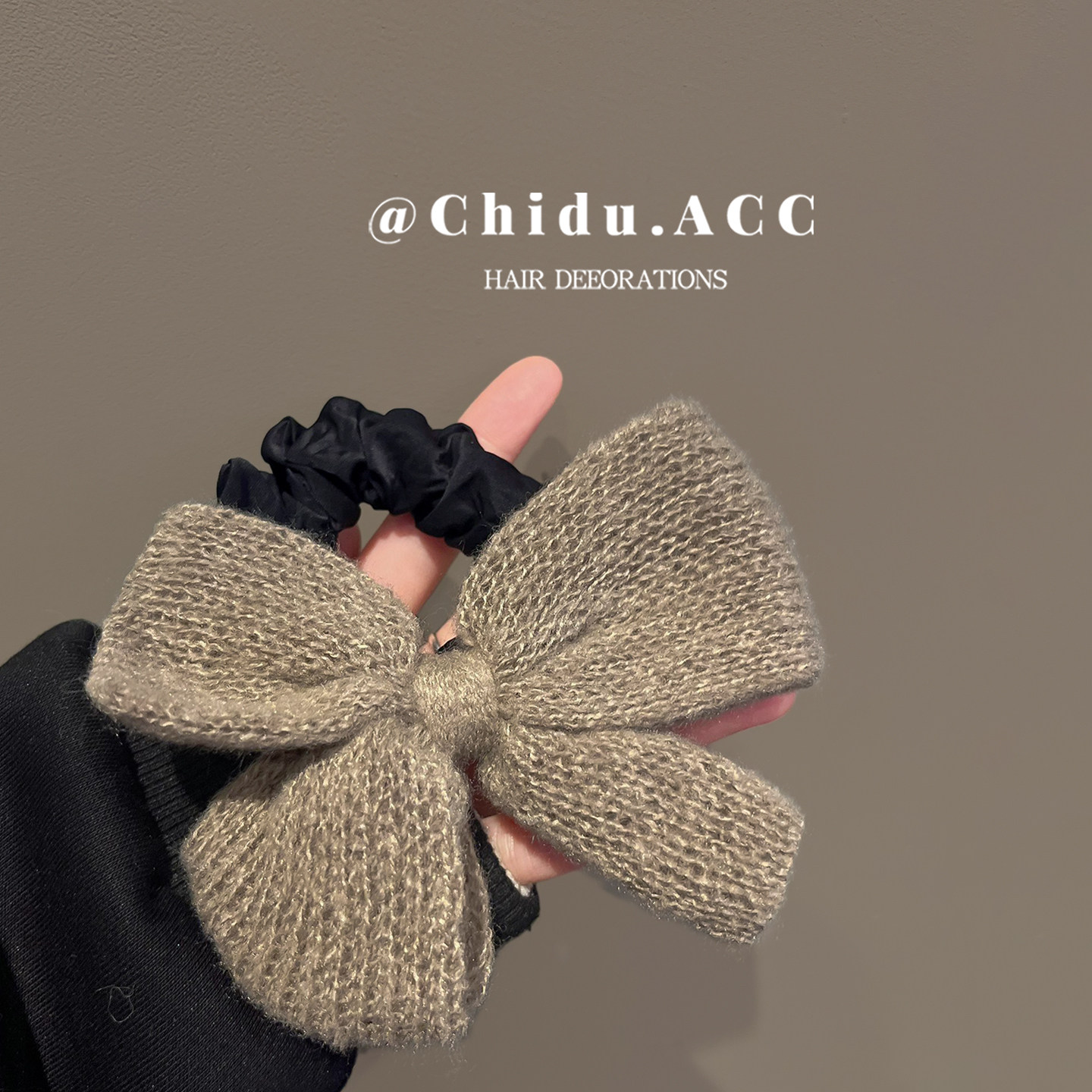 韩系毛呢蝴蝶结小肠发圈女小众设计感丸子头发绳百搭马尾头绳头饰,饰品/流行首饰/时尚饰品新,发饰,淘宝优惠券,粉丝福利购,淘宝优惠卷