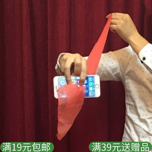穿过穿越 丝巾穿手机 穿透观众手机 45cm柔软薄巾 魔术 道具2个