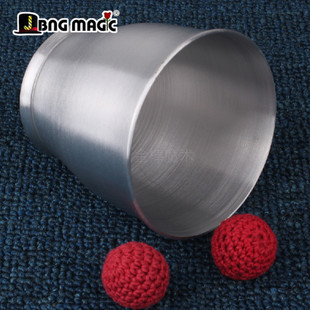 可变苹果 大口 杯与球 刘谦版 近景 磁力杯 魔术道具 年会 大号