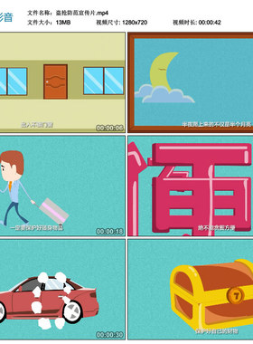 盗抢防范宣传片 防止盗窃小偷偷东西 治安安全 视频素材