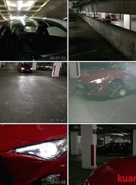 高清实拍视频素材TOYOT GT86型 GV12 DWW丰田车红色地下车库宣传