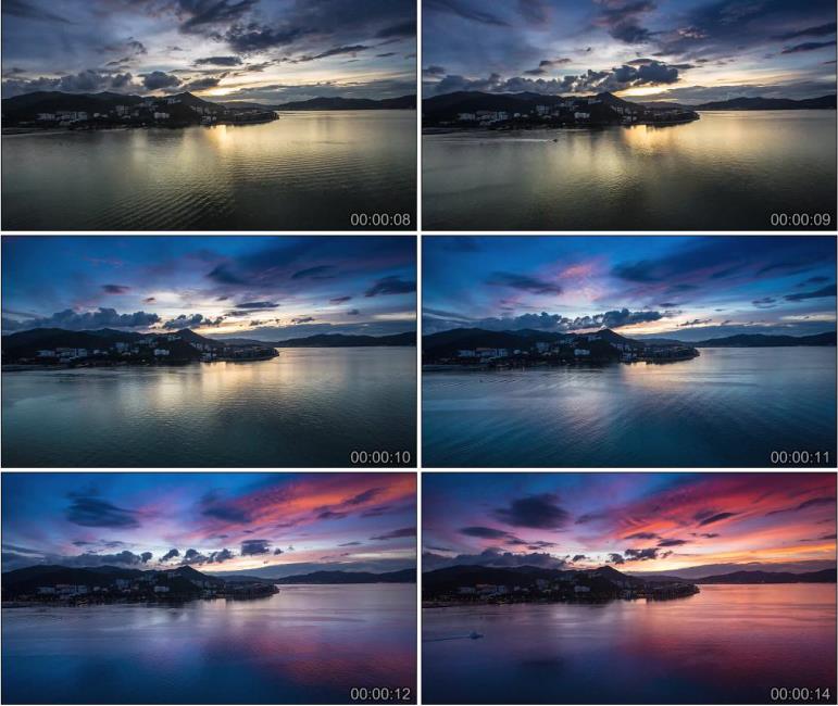 高清实拍视频素材风起云涌，变幻万千之海平面上不断变化的云彩