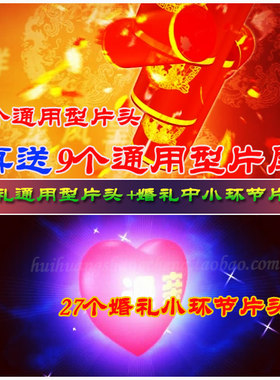 通用结婚庆典婚纱婚礼录像DVD片头片尾视频设计素材会声会影