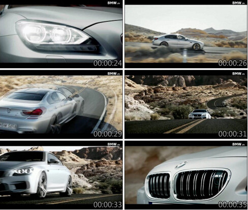 高清实拍视频素材宝马BMW汽车M6 GRAN跑车商业广告宣传高速驾驶