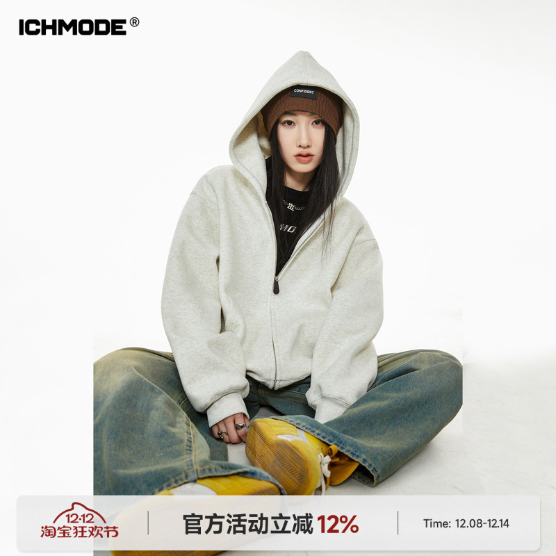 春季cleanfit美式连帽开衫外套