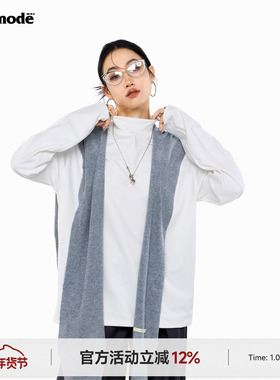 ICH MODE 美式高领德绒打底衫女春秋季新款修身长袖内搭上衣T恤