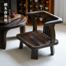 实木椅子中式 禅意圈椅茶室仿古小木椅久坐舒服小椅子休闲矮靠背椅