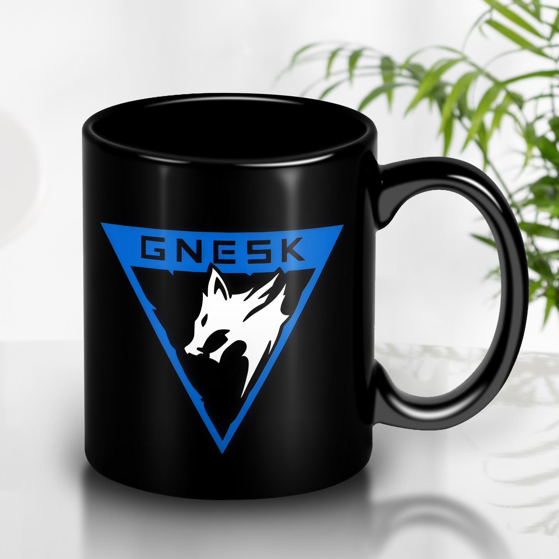 游戏暗区周边突围马克杯 水杯周边白狼连队 陶瓷黑杯创意个性礼物