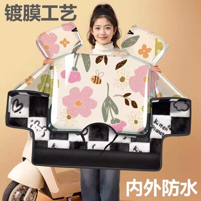 适用台铃v2标致tl1000dt-5k秋冬季加厚挡风被内外防水加绒挡风罩