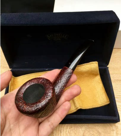 全新SAVINELLI沙芬老一点金烟斗