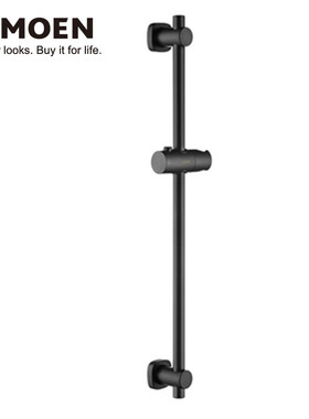 摩恩雅黑色淋浴滑杆花洒升降杆高度可调节手持淋蓬头支架9026ECBL