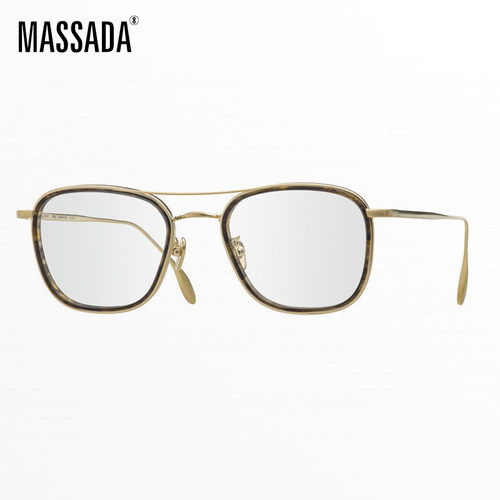日本MASSADA24K镀金纯钛眼镜框
