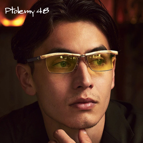 日本Ptolemy48透明眉线框眼镜架