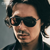 日本MATSUDA墨镜男款 防紫外线飞行员高级感大脸宽太阳镜M3023