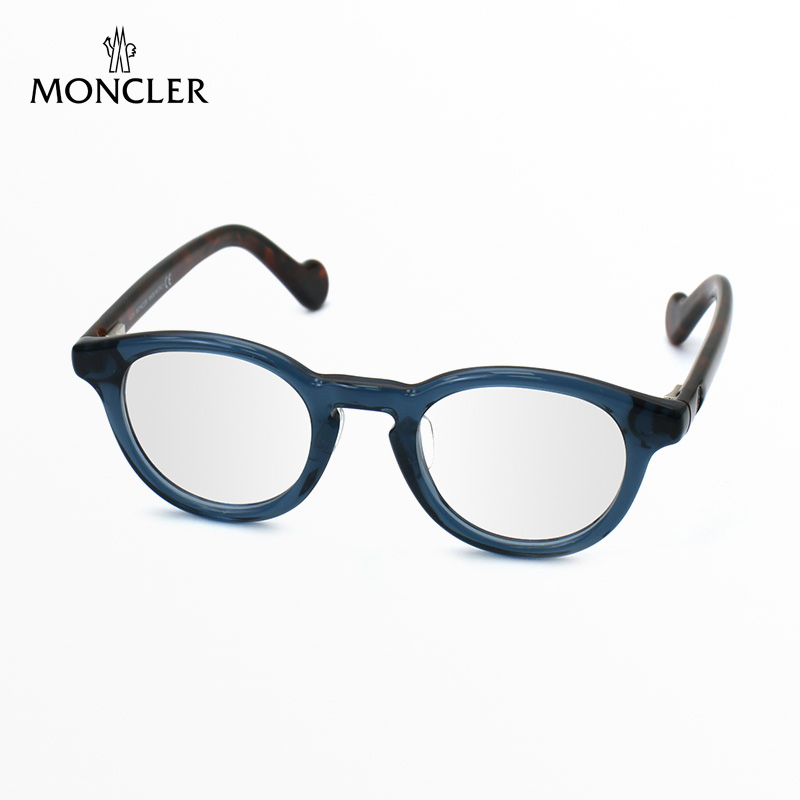 Moncler眼镜框男透明商务板材大脸复古时尚小圆框全框眼镜架5002