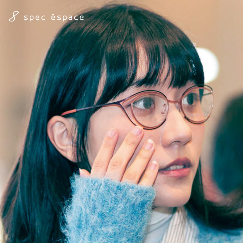 日本限量Spec Espace眼镜框女猫眼纯钛超轻全框时尚眼镜架ES2401T