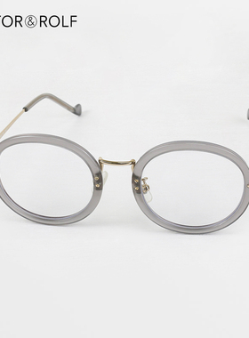 VIKTOR ROLF维克多与罗夫眼镜框女灰色复古潮流圆框眼镜架71-0110