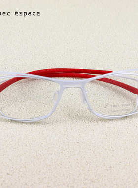 日本Spec Espace眼镜框男女纯钛超轻商务方框近视眼镜架ES-2408T