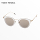 日本YUICHI TOYAMA墨镜水银反光防紫外线纯钛猫眼女超轻太阳镜015