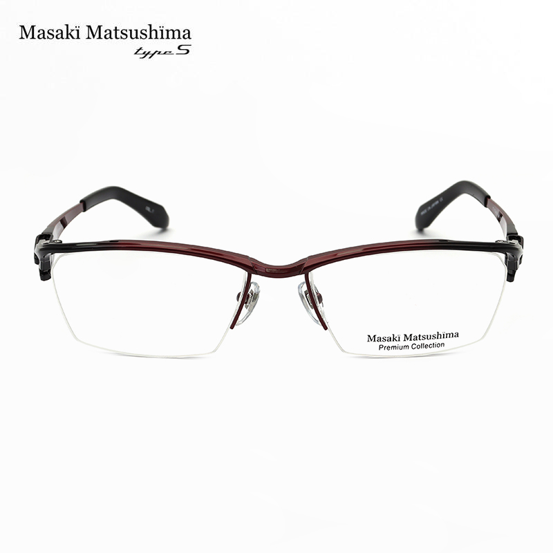 日本限量MASAKI松岛正树眼镜框男款半框商务纯钛方形眼镜架MFP569