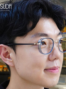 日本MATSUDA松田眼镜框男女纯钛复古超轻圆框商务大脸眼镜架M3126
