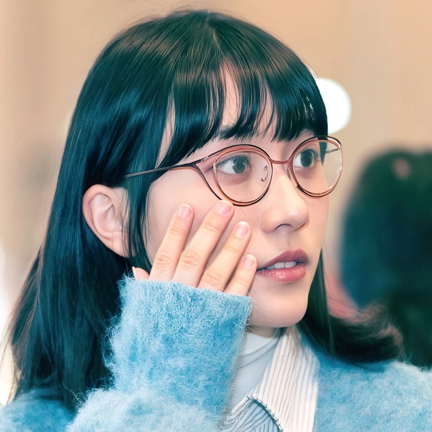 日本限量Spec Espace眼镜框女猫眼纯钛超轻全框时尚眼镜架ES2401T