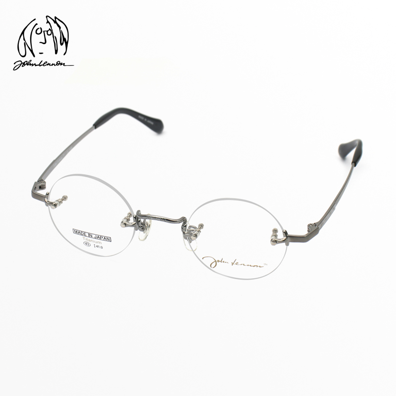 日本约翰列侬商务纯钛圆框眼镜架