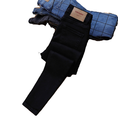 弹力高腰紧身小脚牛仔裤女