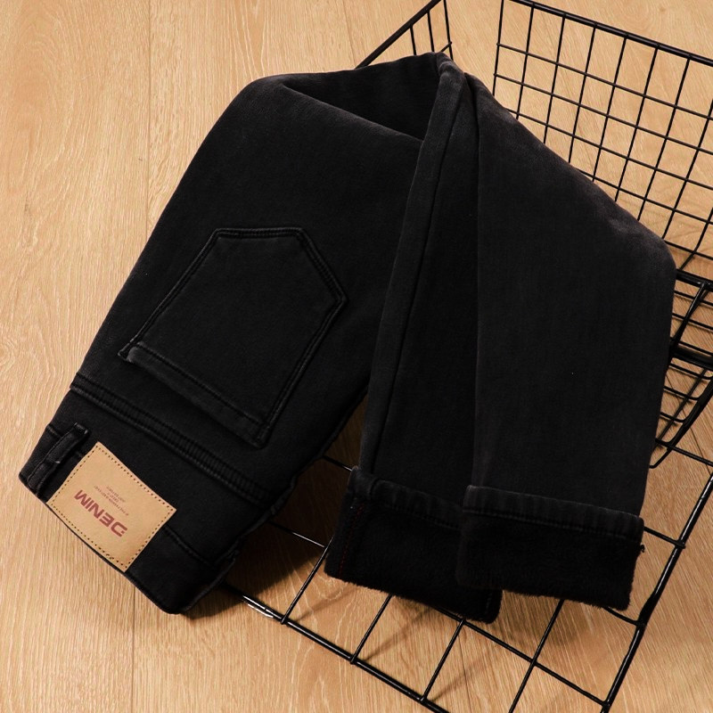 黑色紧身小脚牛仔裤女加绒加厚2025年冬季新款高腰修身显瘦铅笔子,女装/女士精品,牛仔裤,淘宝优惠券,粉丝福利购,淘宝优惠卷