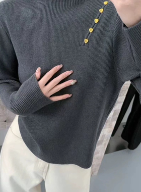 2025新款韩版宽松显瘦圆领长袖一体绒针织衫女百搭休闲毛衣上衣