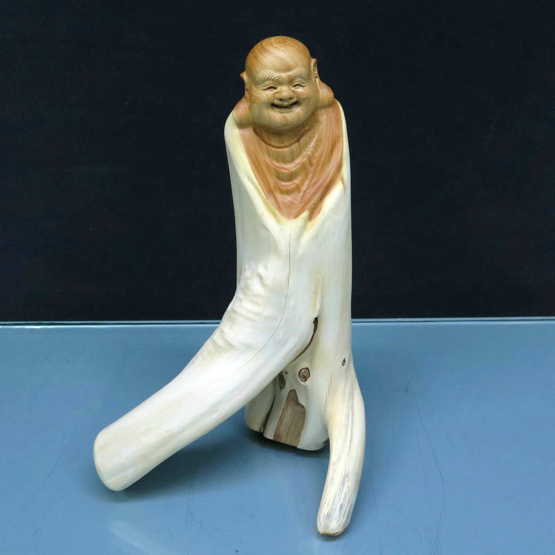 太行崖柏弥勒佛时尚风饰品摆件