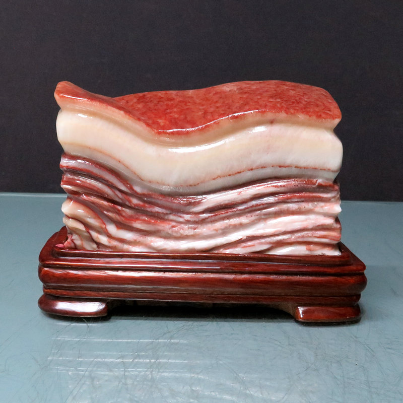 猪肉石原石喜庆石头天然摆件