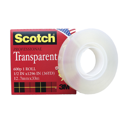 美国3m思高牌600单面透明胶带