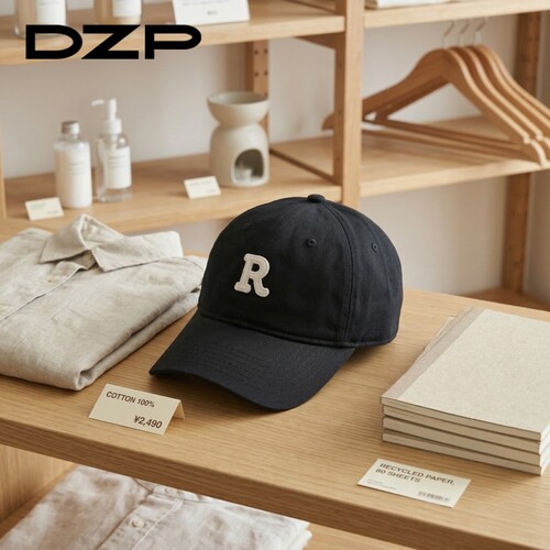DZP潮流R字母鸭舌帽男女四季百搭透气显瘦遮阳棒球帽子