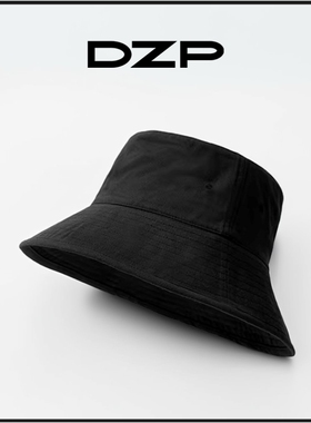 DZP显脸小日系大头围渔夫帽春秋季头大适合的帽子男女黑色加大码