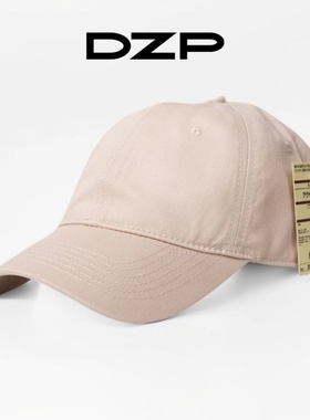 DZP无印黑色棒球帽大头围大码纯棉软顶鸭舌帽学生情侣男女防晒帽