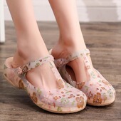 洞洞鞋 女夏包头沙滩鞋 防滑软底拖鞋 清仓处理VEBLEN正品 坡跟凉拖鞋