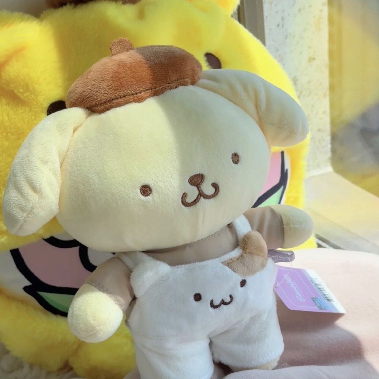 日本三丽殴小熊背带裤布丁狗kitty美l蒂库罗米玉桂狗毛绒公仔玩偶