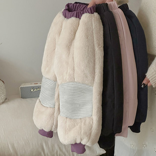 橘子家童装外穿棉裤恒温户外冲锋裤女童冬款新款膝盖发热防风贴布